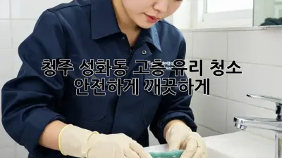 청주 성화동 고층 유리 청소, 안전하게 깨끗하게!